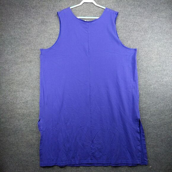 CST Sport Womens Sleeveless Shirt Top Size 4X Purple Embroidered Shells Beach - Picture 3 of 12